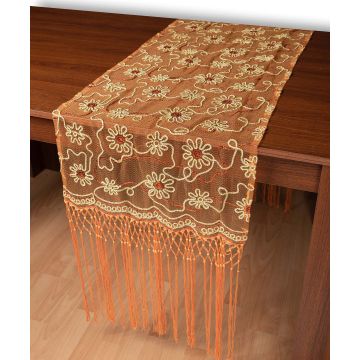 Τούλινη καρέ τραβέρσα 7180 (50cm x 200cm) πορτοκαλί