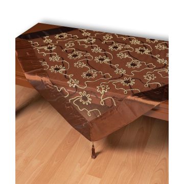 Τούλινο καρέ 7180 (85cm x 85cm) καφέ