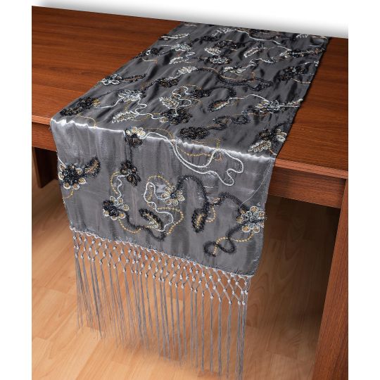 Σατέν τραβέρσα A11 (50cm x 210cm) γκρί