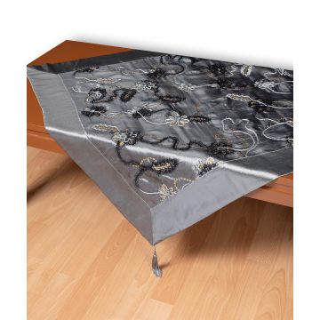 Σατέν τραπεζοκαρέ A11 (120cm x 120cm) γκρί