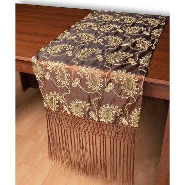 Σατέν τραβέρσα 1028 (50cm x 210cm) καφέ