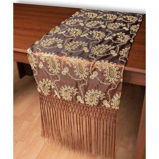 Σατέν τραβέρσα 1028 (50cm x 210cm) καφέ