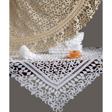 Χειροποίητη μερσεριζέ ροτόντα (180cm) 4972 λευκή