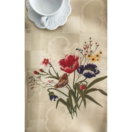 Αλέκιαστο τραπεζομάντηλο 2011 (170cm x 220cm) μπέζ