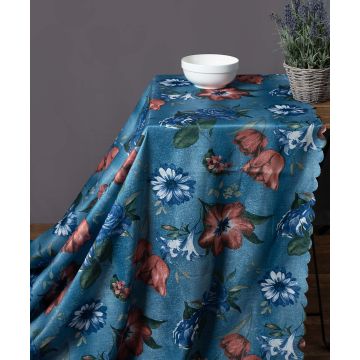 Αλέκιαστο τραπεζομάντηλο 03-95 (170cm x 220cm) μπλέ Αλέκιαστο τραπεζομάντηλο 03-95 (170cm x 220cm) μπλέ
