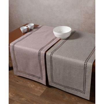 τραβέρσα (45cm x 170cm) bg18 αμέθυστος/ανοιχτό γκρί