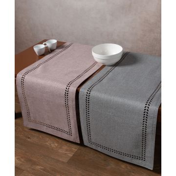 τραβέρσα (40cm x 120cm) bg18 αμέθυστος/γκρί