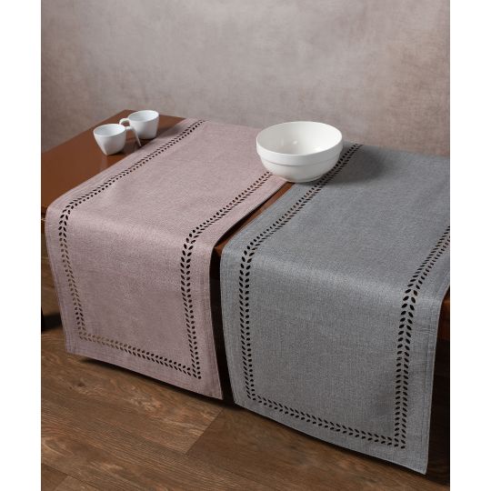 τραβέρσα (45cm x 170cm) bg18 αμέθυστος/γκρί