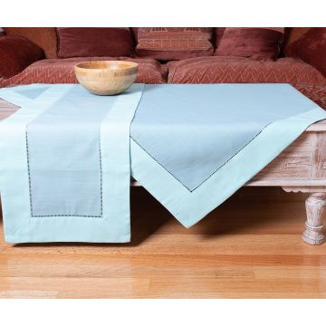 Silk Fashion καρέ (90cm x 90cm)  bg17 τυρκουάζ/σιέλ