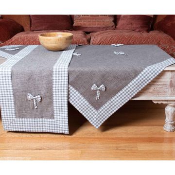 τραβέρσα (45cm x 170cm) bow καφέ