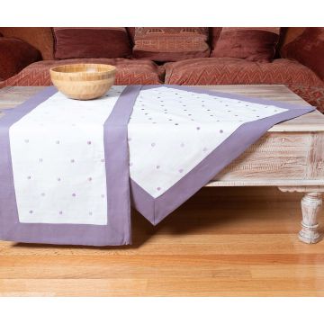 τραπεζομάντηλα (140cm x 180cm) spot μωβ