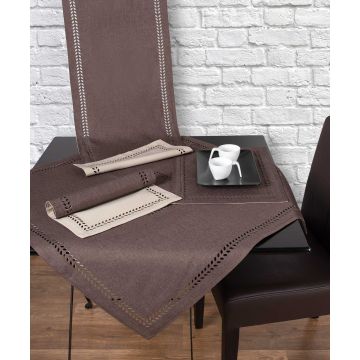 Silk Fashion καρέ (90cm x 90cm) bg18 καφέ/μπεζ