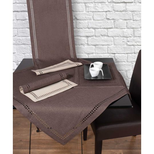 Silk Fashion καρέ (90cm x 90cm) bg18 καφέ/μπεζ