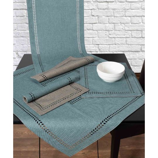 Silk Fashion καρέ (90cm x 90cm) bg18 πετρόλ/γκρι