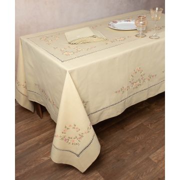 Χειροποίητο Τραπεζομάντηλο 7421 (170cm x 170cm) Λαδί