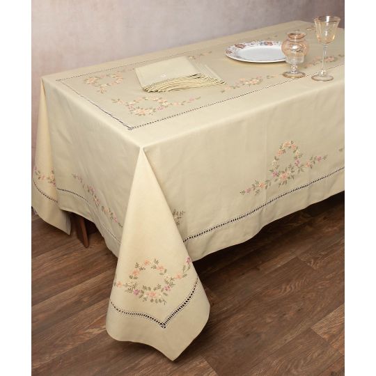 Χειροποίητο Τραπεζομάντηλο 7421 (170cm x 170cm) Λαδί