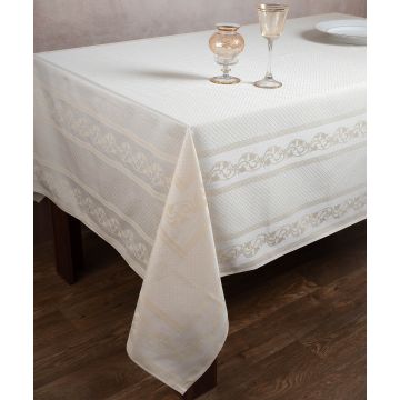 Ζακάρ τραπεζομάντηλο 1385 (154cm x 213cm) ivory