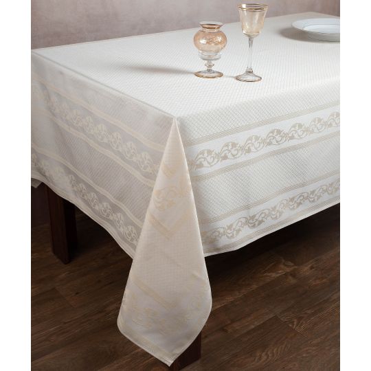 Ζακάρ τραπεζομάντηλο 1385 (154cm x 213cm) ivory