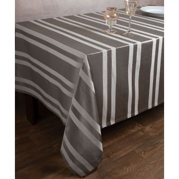 Ριγέ τραπεζομάντηλο dimitra (150cm x 230cm) γκρί
