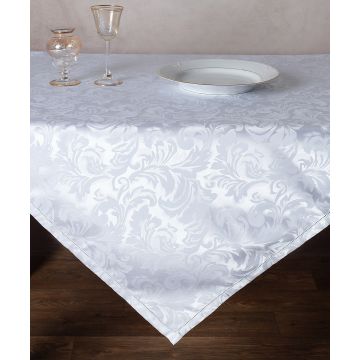 Ζακάρ τραπεζομάντηλο 107147 (140cm x 140cm) λευκό Ζακάρ τραπεζομάντηλο 107147 (140cm x 140cm) λευκό