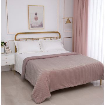 Κουβέρτα με sherpa kotle (170cm x 220cm) syklamen της Silk Fashion