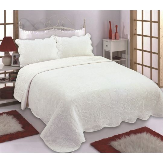 Κουβέρτα βελούδο με sherpa NX2211 (220cm x 240cm + 2x50cm x 70cm) ivory της Silk Fashion