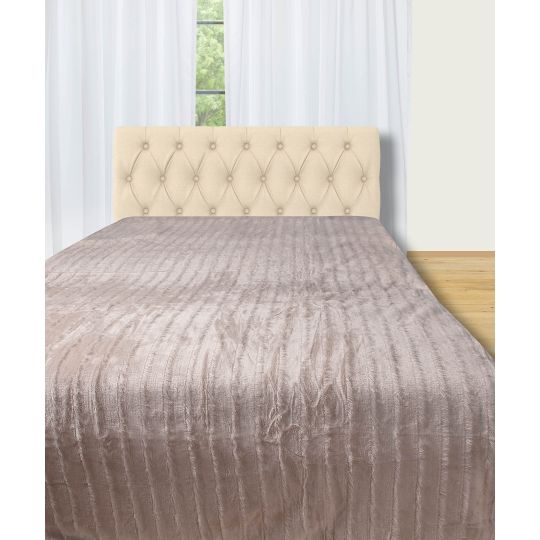 Fleece (220cm x 240cm) χωρίς sherpa Μπέζ της Silk Fashion