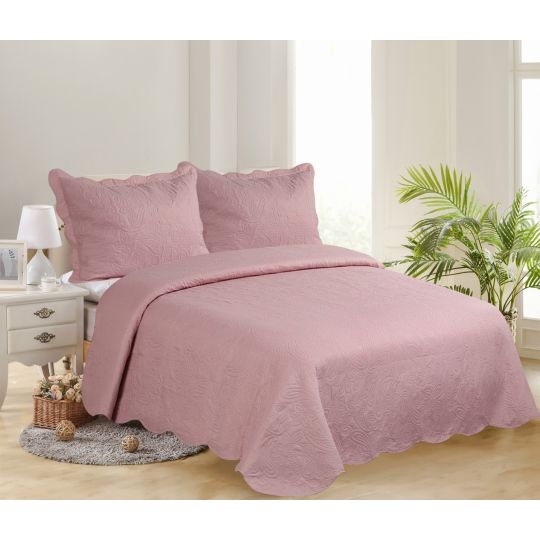 ΥΠΕΡΔΙΠΛΟ ΚΟΥΒΕΡΛΙ (220cm x 240cm + 2 x 50cm x 70cm )SOLID AMETHYST/CREAM της Silk Fashion