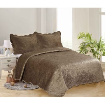 ΚΟΥΒΕΡΛΙ SUPERSOFT ΛΑΧΟΥΡΙ (220cm x 240cm + 2 x 50cm x 70cm ) smoke της Silk Fashion