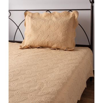 ΚΟΥΒΕΡΛΙ σετ (160cm x 220cm + 1 x 50cm x 70cm) M128 χρυσό της Silk Fashion