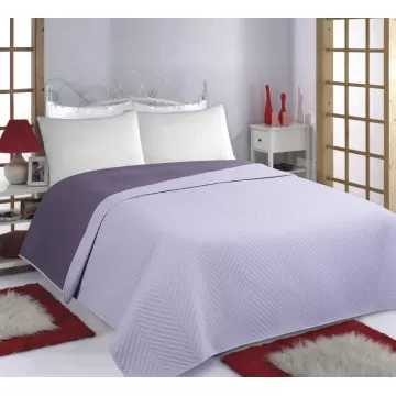 ΚΟΥΒΕΡΛΙ σετ (170cm x 240cm) BONES lila/purple της Silk Fashion