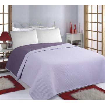 ΚΟΥΒΕΡΛΙ σετ (240cm x 260cm) BONES lila/purple της Silk Fashion