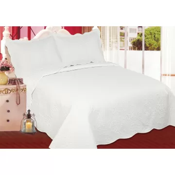 ΚΟΥΒΕΡΛΙ σετ (160cm x 220cm + 1 x 50cm x 70cm) λαχούρι CREAM & CREAM