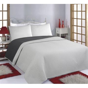 ΚΟΥΒΕΡΛΙ σετ (220cm x 240cm) BONES grey/anthracite