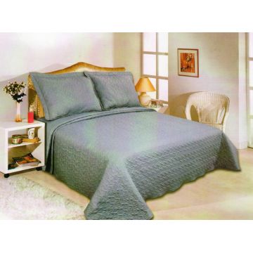 ΚΟΥΒΕΡΛΙ σετ (220cm x 240cm + 2 x 50cm x 70cm) γκρί της Silk Fashion