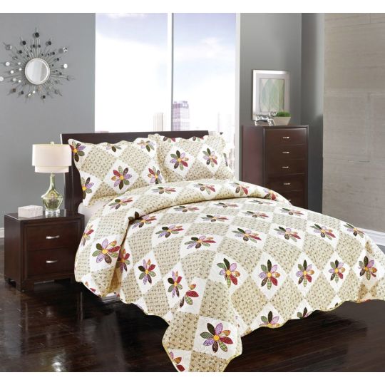 ΚΟΥΒΕΡΛΙ σετ (220cm x 240cm + 2 x 50cm x 70cm) ΜΑΡΓΑΡΙΤΑ της Silk Fashion