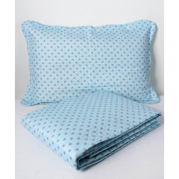 ΚΟΥΒΕΡΛΙ σετ (220cm x 240cm + 2 x 50cm x 70cm) dot siel της Silk Fashion