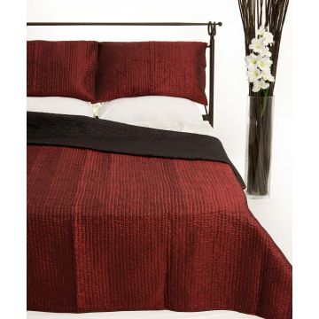 ΚΟΥΒΕΡΛΙ σετ (220cm x 240cm + 2 x 50cm x 70cm) 6330 μπορντώ της Silk Fashion