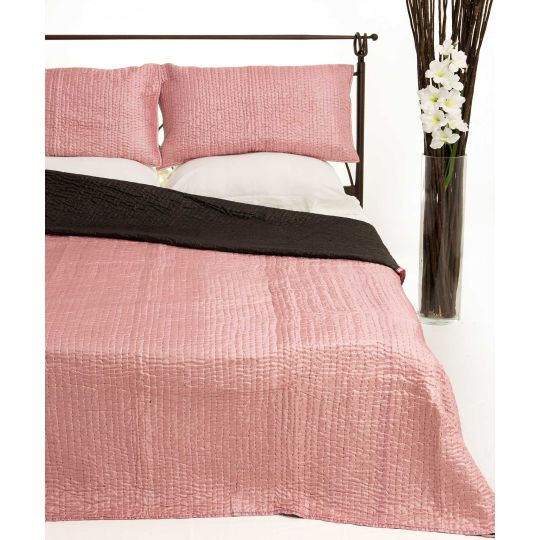 ΚΟΥΒΕΡΛΙ σετ (220cm x 240cm + 2 x 50cm x 70cm) 6330 ρόζ της Silk Fashion