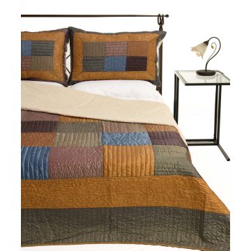 ΚΟΥΒΕΡΛΙ σετ (220cm x 240cm + 2 x 50cm x 70cm) 6153 σιέλ της Silk Fashion