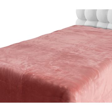 Βελουτέ κουβέρτες (160cm x 220cm) σάπιο μήλο της Silk Fashion