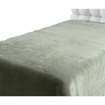 Βελουτέ κουβέρτες (220cm x 240cm) πράσινο της Silk Fashion