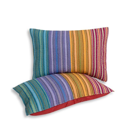 Μαξιλαροθήκη patch (50cm x 72cm) ριγέ μώβ τεμάχιο