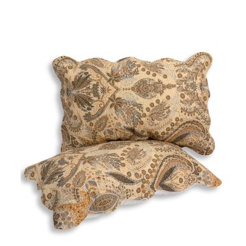 Silk Fashion Μαξιλαροθήκη patch (48cm x 72cm) μπέζ λαχούρι τεμάχιο