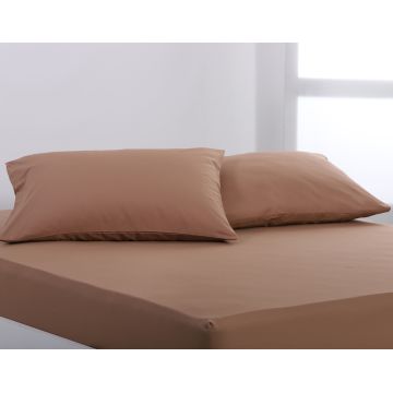 Βαμβακερό σετ μαξιλαροθήκες essentials (52cm x 72cm ) praline