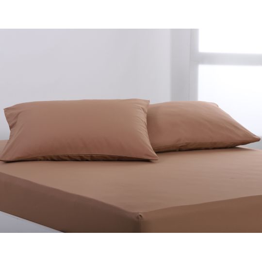 Βαμβακερό σετ μαξιλαροθήκες essentials (52cm x 72cm ) praline