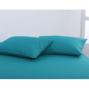 Βαμβακερό σετ μαξιλαροθήκες essentials (52cm x 72cm ) teal blue