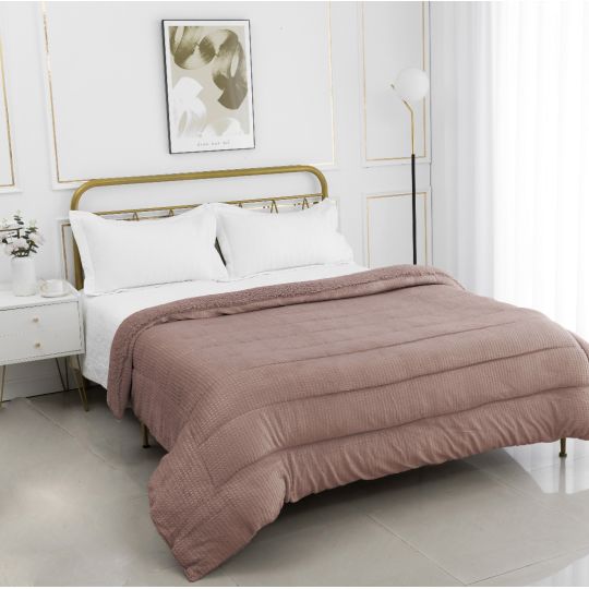 Κουβερτοπάπλωμα damask (220cm x 240cm) syklamen της Silk Fashion