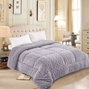 Κουβερτοπάπλωμα knitted (220cm x 240cm) ανοιχτό γκρί της Silk Fashion Κουβερτοπάπλωμα knitted (220cm x 240cm) ανοιχτό γκρί της Silk Fashion