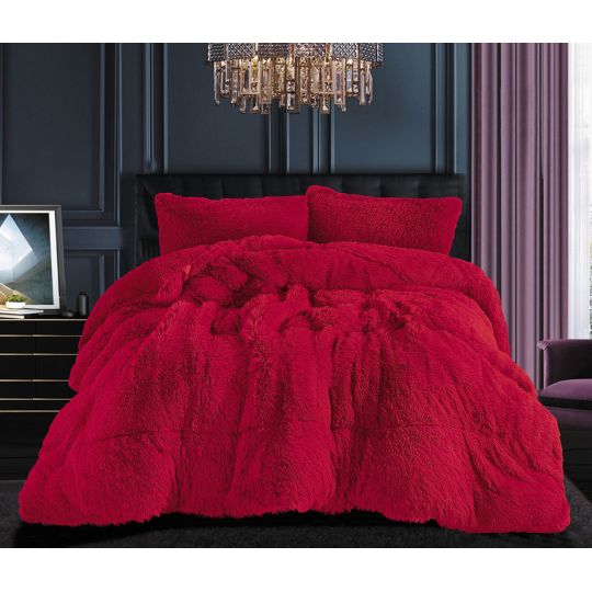 Κουβερτοπάπλωμα μαλλιαρό (170cm x 220cm) red της Silk Fashion